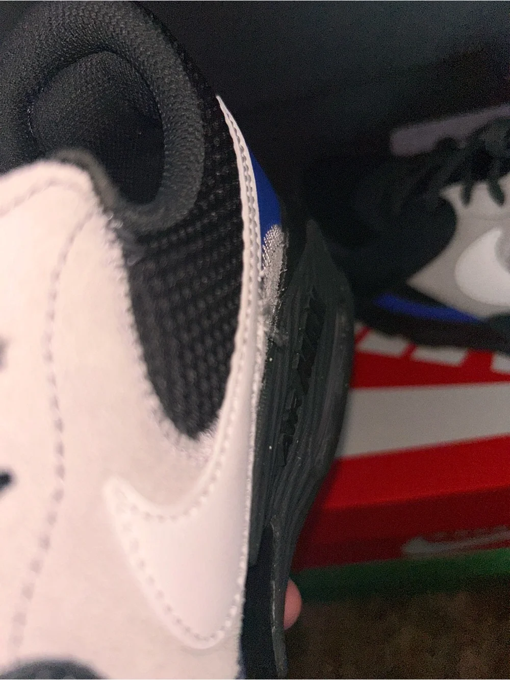 Nike Air Max Black, White & Blue Athletic Sneakers